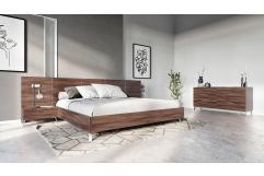 Brooklyn - Italian Modern Walnut 4-Piece Bedroom Set