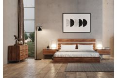 Lorenzo Italian Modern Light Oak 4-Piece Bedroom Set