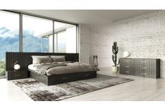 Manchester- Contemporary Dark Grey 4-Piece Bedroom Set