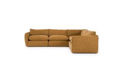 Kinsey - Modern Mustard Fabric Modular Sectional Sofa