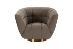Granby - Glam Fabric and Gold Chair