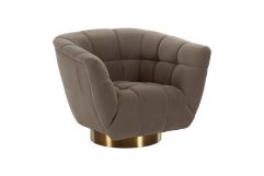 Granby - Glam Fabric and Gold Chair