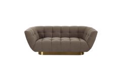 Granby - Glam Fabric and Gold Loveseat