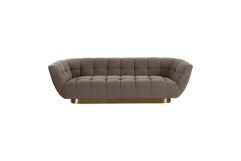 Granby - Glam Fabric and Gold Sofa