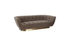 Granby - Glam Fabric and Gold Sofa