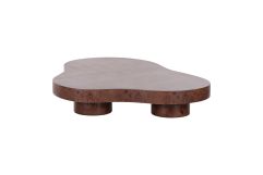 Nouveau Larch - Modern Dark Burl Nesting Table Set
