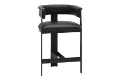 Nouveau Boswell - Modern Black Faux Leather Counter Chair