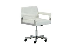 Craig Modern White Bonded Leather Office Chair