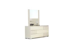 Monza Italian Modern Beige Mirror