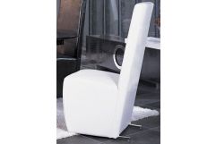 A&X Maud Modern White Leatherette Dining Chair