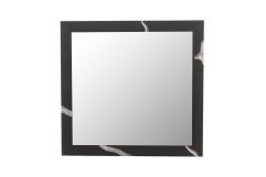 Aspen - Modern Matte Brown Ash & Silver Mirror