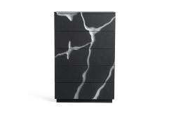 Aspen - Modern Matte Brown Ash & Silver Chest
