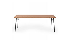Barnum - Industrial Oak and Black Iron Live Edge Dining Table