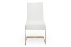 Batavia - Modern White & Gold Dining Chair (Set of 2)