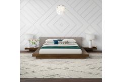 Tokyo - Contemporary Walnut and Grey Platform Bed
