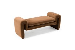 Bentley - Modern Brown Velvet Bench