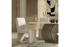 Bounty - Modern Beige Fabric + Antique Brass Dining Chair (Set of 2)