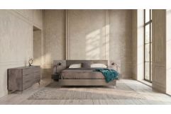 Bronx Italian Modern Faux Concrete & Grey 4-Piece Bedroom Set
