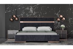 Cartier Modern Black & Rosegold Bedroom Set