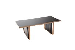 Cartier Modern Black & Rosegold Dining Table Set