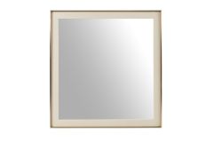 Cartier - Modern Beige Shagreen & Brushed Brass Mirror