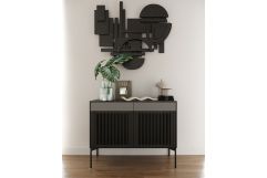 Casper Modern Mid Century Black Oak Buffet