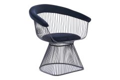 Chandler - Modern Black Velvet & Black Stainless Steel Dining Chair