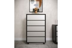 Concord - Modern Black Marble + Black Ash + Aluminum Chest
