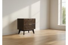 Daisy Mid-Century Dark Acacia Nightstand