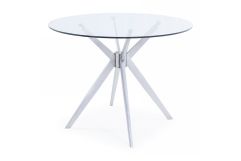 Dallas - Modern Brushed Stainless Steel Dining Table