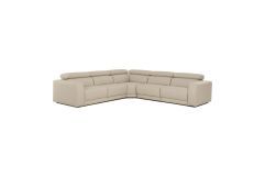 Dalton - Modern Italian Oyster Leather Sectional + 2 Recliners