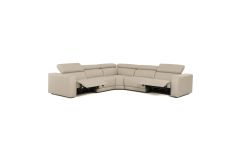 Dalton - Modern Italian Oyster Leather Sectional + 2 Recliners