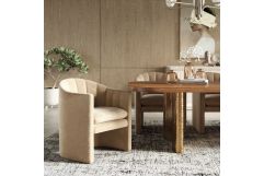 Danube - Modern Beige Fabric Dining Chair