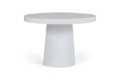 Desoto - Modern White Concrete Round Dining Table