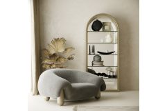 Clarity - Contemporary Grey Fabric Accent Chair