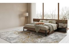Rondo Modern Platform Bed w/ Nightstands Storage And Lights