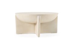 Elsa - Modern Oyster Concrete Round Coffee Table