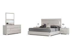 Ethan Italian Modern Grey Bed