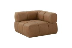 Everest - Modern Brown Leather Modular Corner Sectional Seat