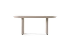 Evermore - Modern Grey Faux Cement Oval Dining Table