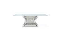 Crawford Modern Clear Glass Dining Table