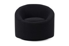 Frontier - Glam Black Fabric Accent Chair