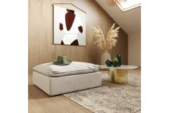 Garman - Modern Light Grey Ottoman