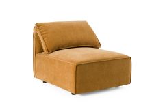 Gene - Modern Ochre Fabric Modular Armless Sectional Seat