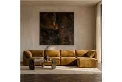 Gene - Modern Fabric Modular Armless Sectional Seat