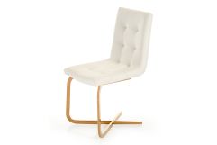 Haslet - Modern White & Rosegold Dining Chair (Set of 2)