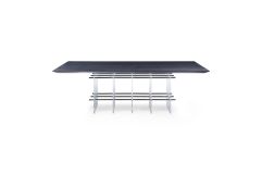 Inverness - Contemporary Black Oak + Acrylic Dining Table