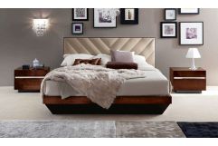 Roma Italian Modern Walnut Nightstand