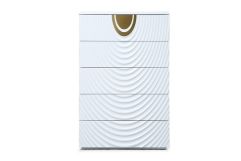 J1869-5H - White + Gold Chest