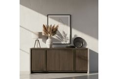 June - Modern Dark Grey & Walnut Buffet